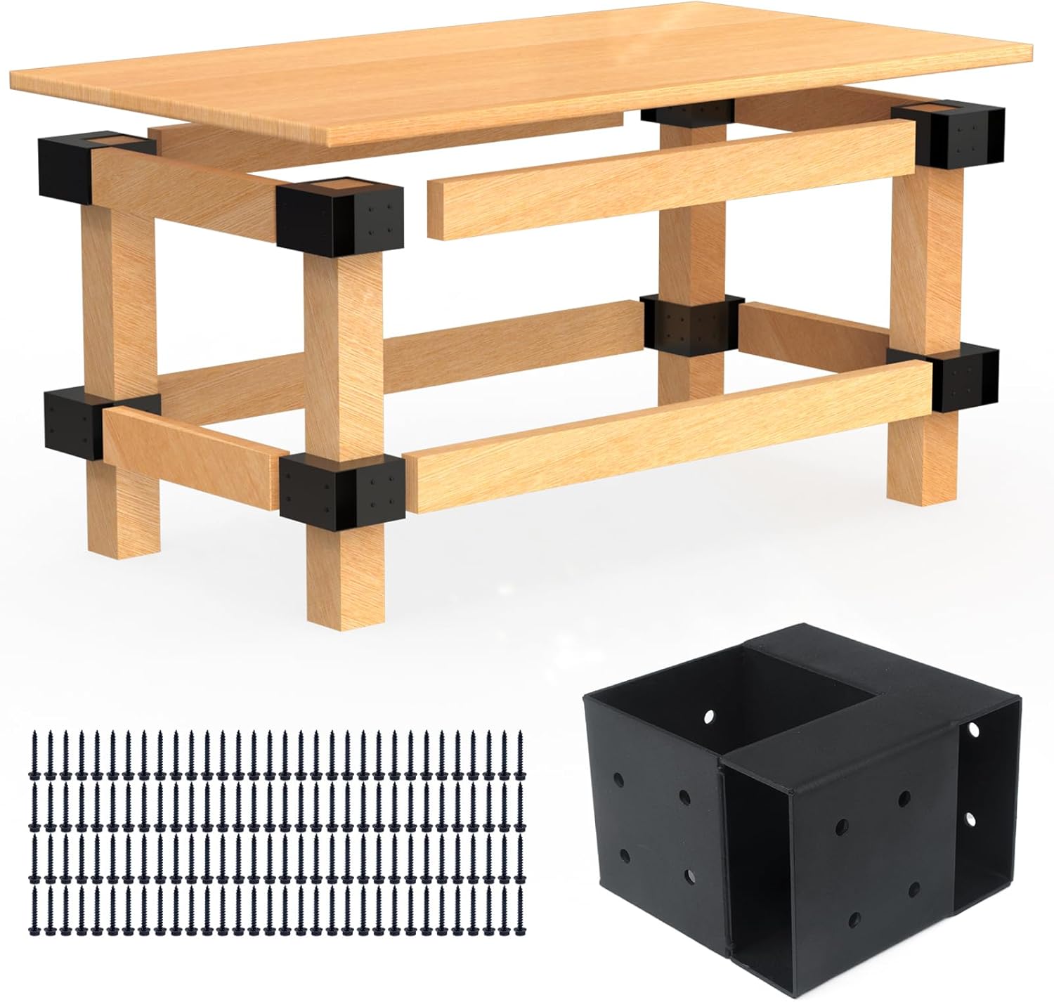 Lumber Woodworking - Steel 3 Way Bracket Kit Workbench