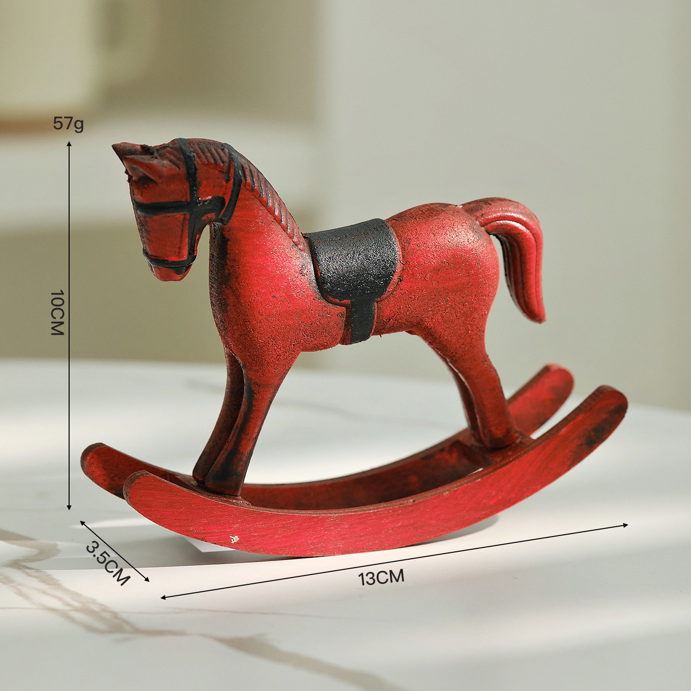 Woodworking Horse - Nordic Retro Wooden Rocking Horse Ornament