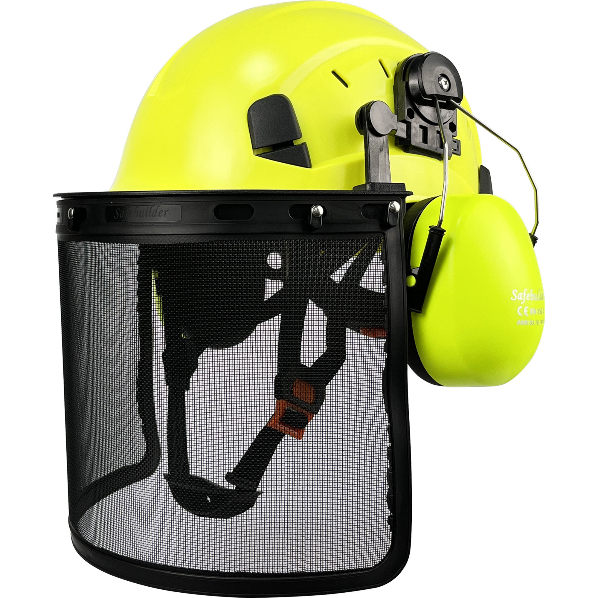 Woodworking Face Shield - CE Forestry Industrial Safety Helmet With