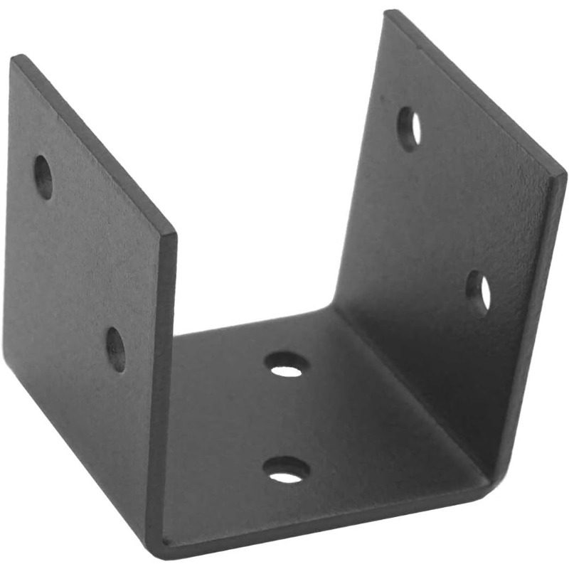 Lumber Woodworking - 1/4PCS Black U Shaped Metal Bracket,