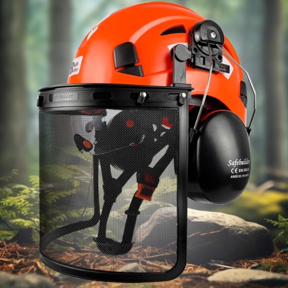 Woodworking Face Shield - New Industrial Forestry Safety Helmet With