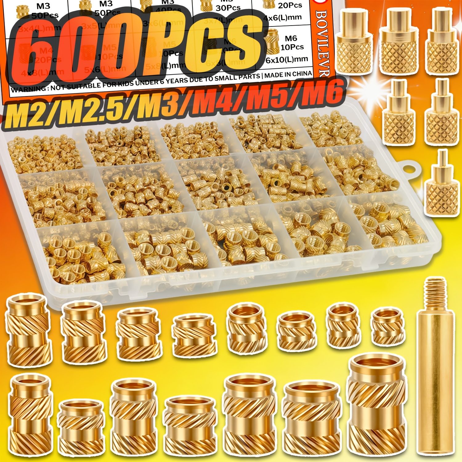 600Pcs M2-M6 Brass Threaded In - Woodworking Tool Stores 리뷰 및 가격