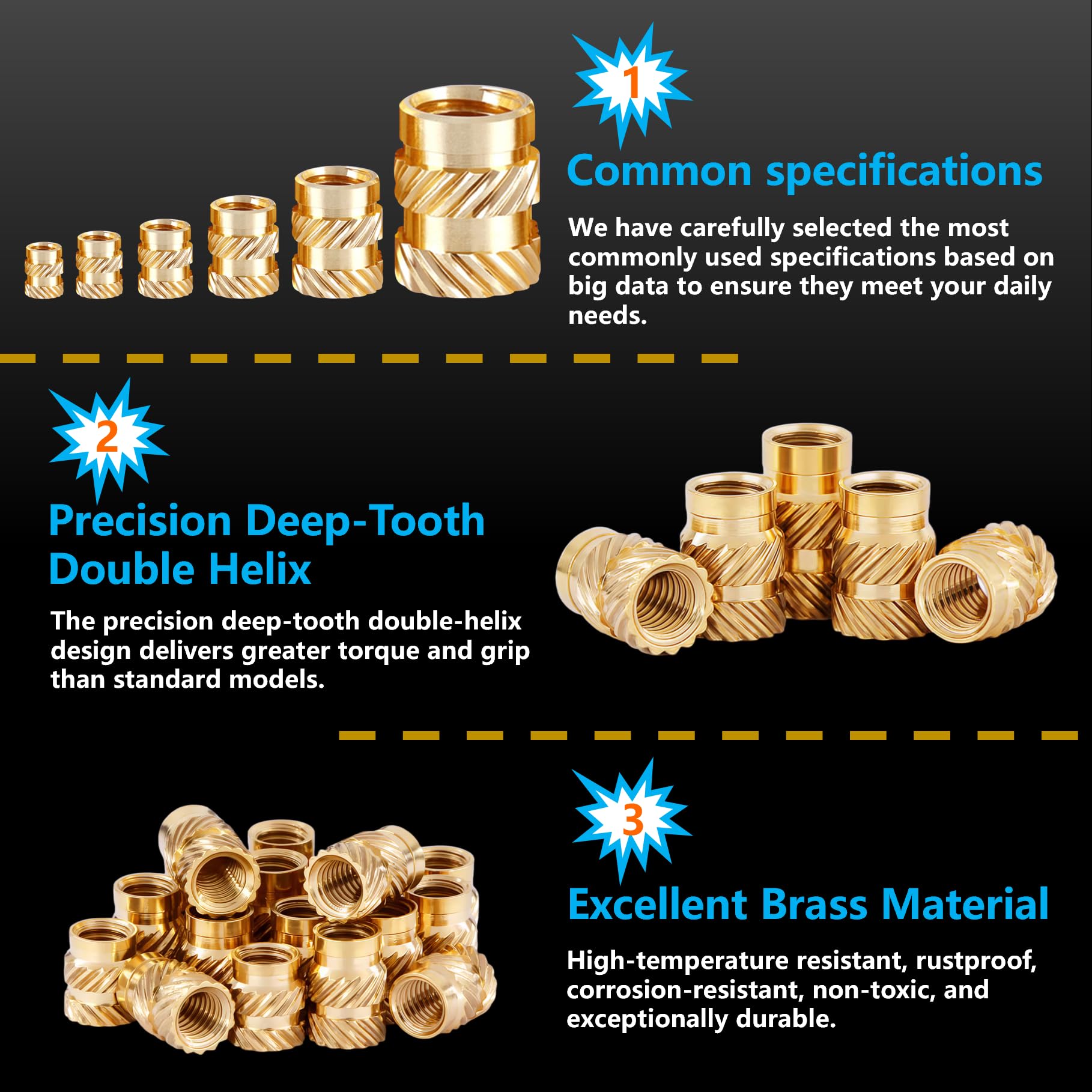 600Pcs M2-M6 Brass Threaded In - Woodworking Tool Stores 리뷰 및 가격
