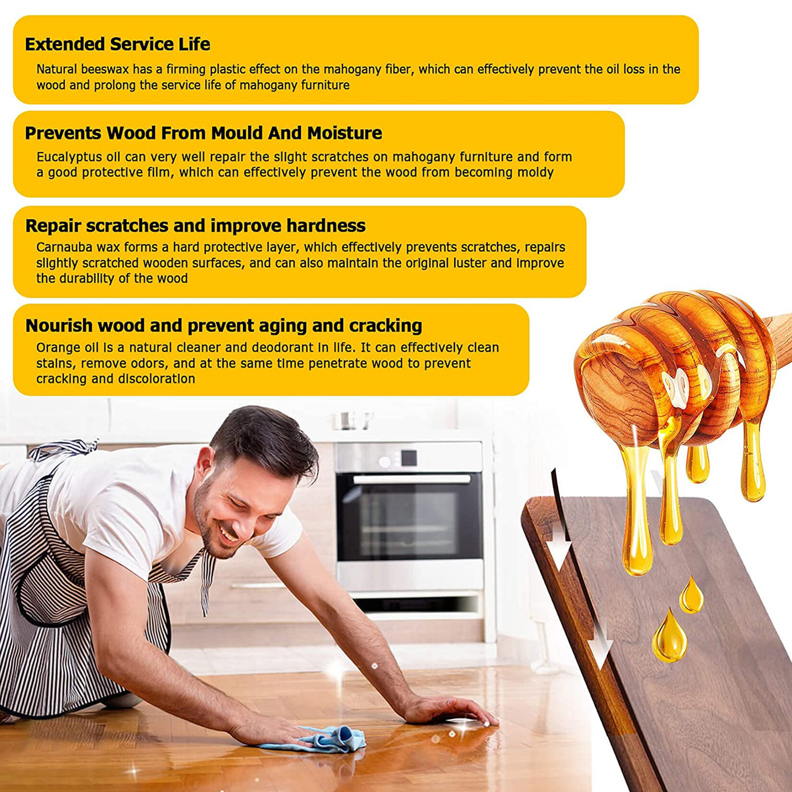 Wood Seasoning Beewax Furnitur - Woodworking Veneer 리뷰 및 가격