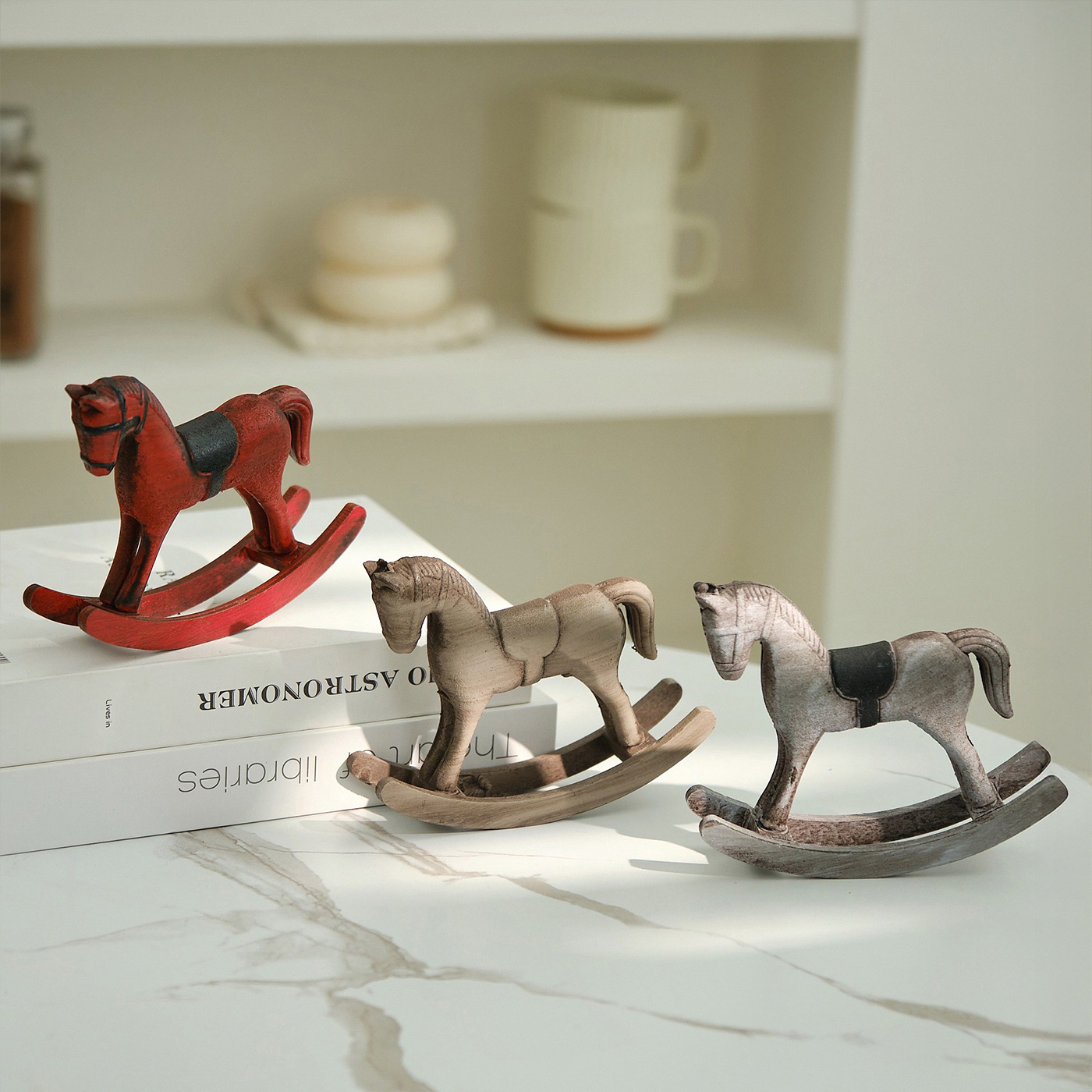 Nordic Retro Wooden Rocking Ho - Woodworking Horse 리뷰 및 가격