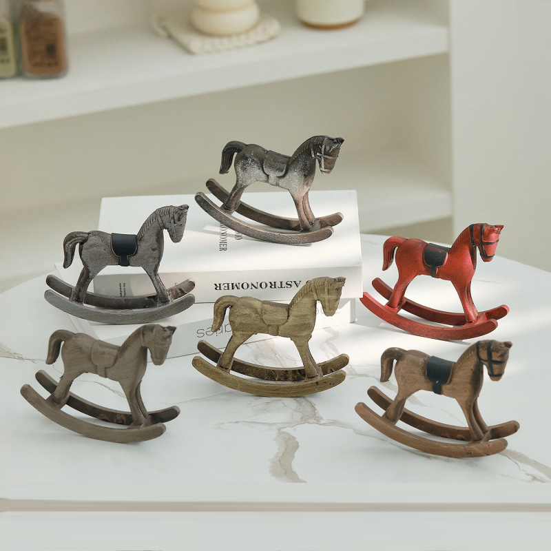 Nordic Retro Wooden Rocking Ho - Woodworking Horse 리뷰 및 가격