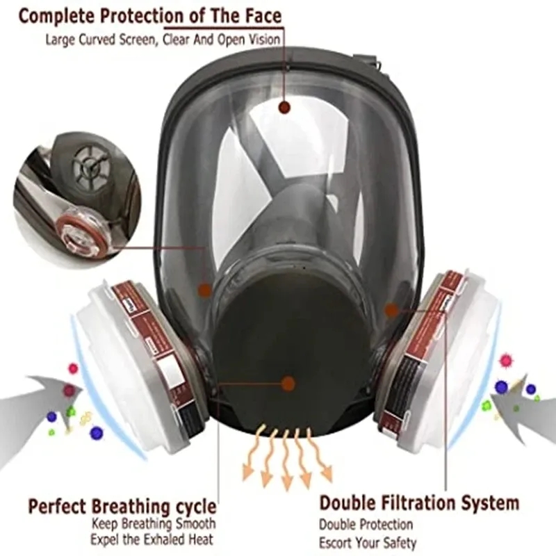 Large Size 6800 Gas Mask Full  - Woodworking Respirator 리뷰 및 가격