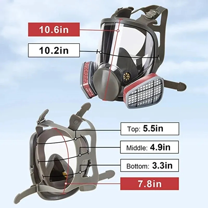 Large Size 6800 Gas Mask Full  - Woodworking Respirator 리뷰 및 가격