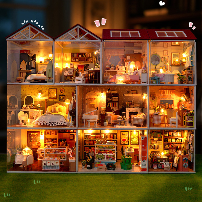 DIY Wooden Dollhouse Mini Bedr - Woodworking Veneer 리뷰 및 가격